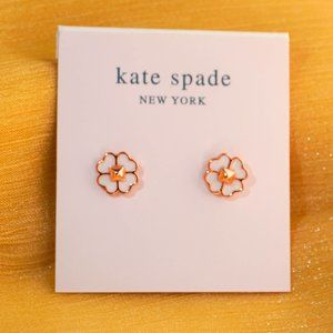 Kate Spade Spade and Studs Enamel Earrings in Rose Gold (with Gift BAG)